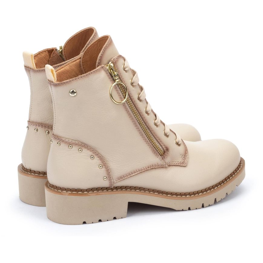 Women's Pikolinos VICAR Ankle Boots Cream | NZ O19278A